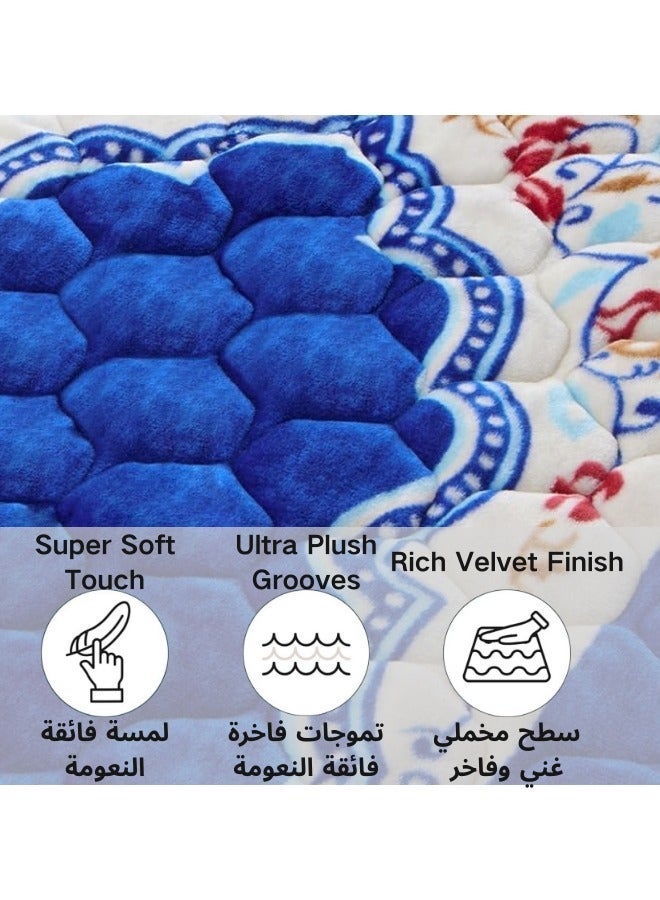 kangchoice Thick Prayer Mat, 4pcs Ramadan Gifting Package Set with Prayer Beads, Digital Counter and Pen, Portable Folding Extra Large Prayer Carpet for Home/Travel - Non-slip Janamaz Rug - Ideal Gift for Ramadan, Eid, Hajj, Umrah & Daily Salah - Image 2